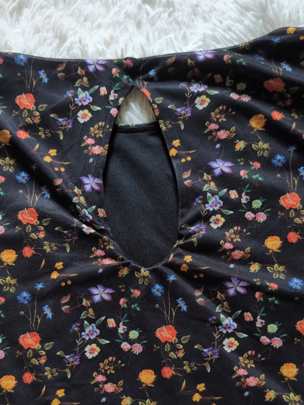 Blackmilk Wild Fields Puff Sleeve Black Floral Mesh Fairycore Crop Top XXL - Picture 9 of 12